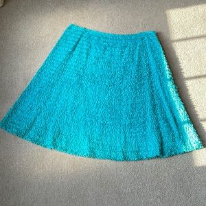 Etcetera Teal Ruffled Women’s Skirt, Size 14